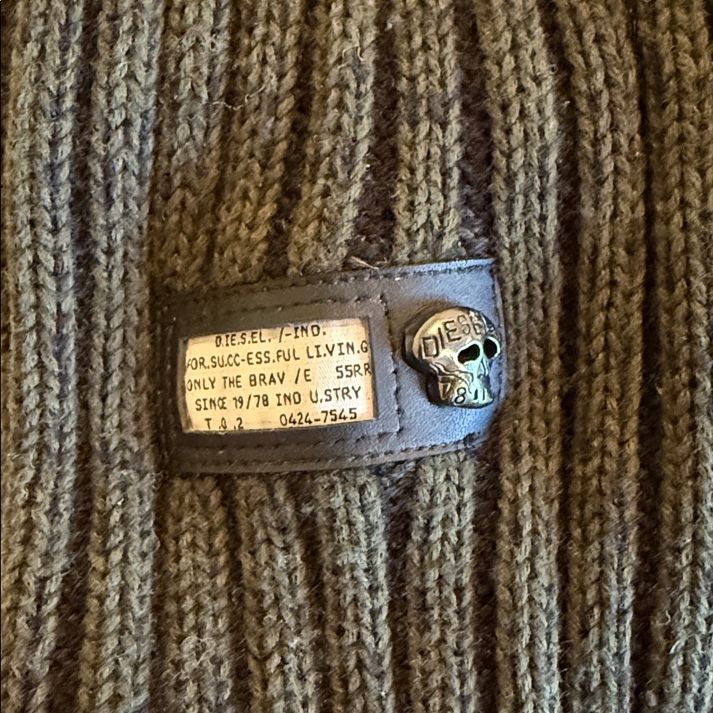 Diesel Wool-Cotton Blend Zip Up Sweater - Picture 12 of 12